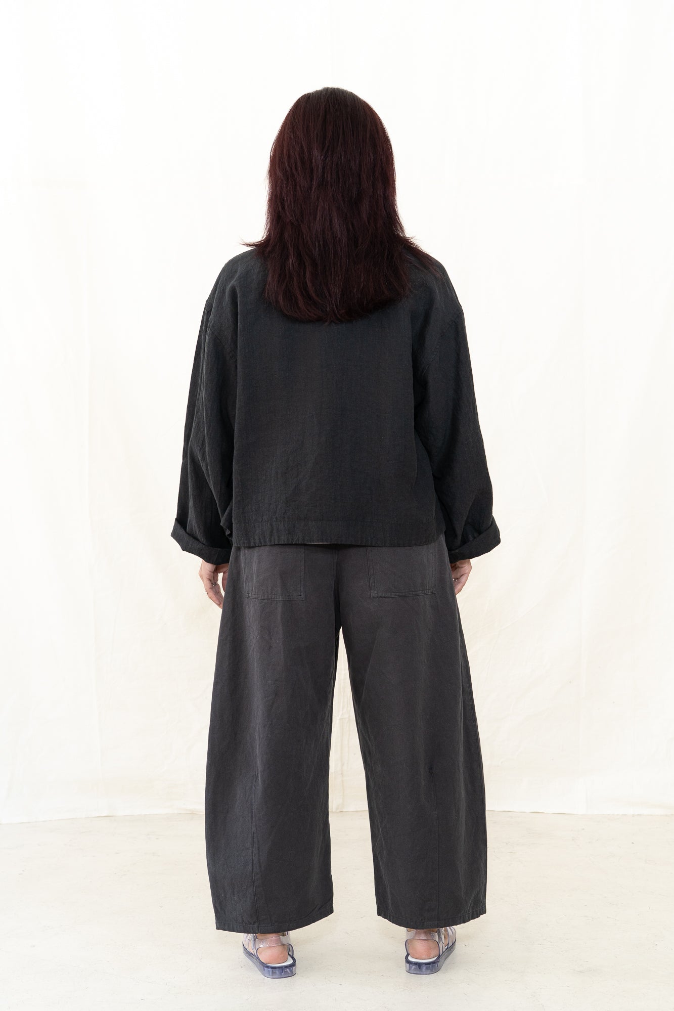 SARAHWEAR Plain Linen Jacket