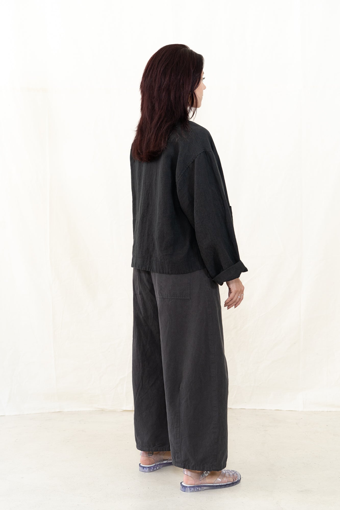 SARAHWEAR Plain Linen Jacket