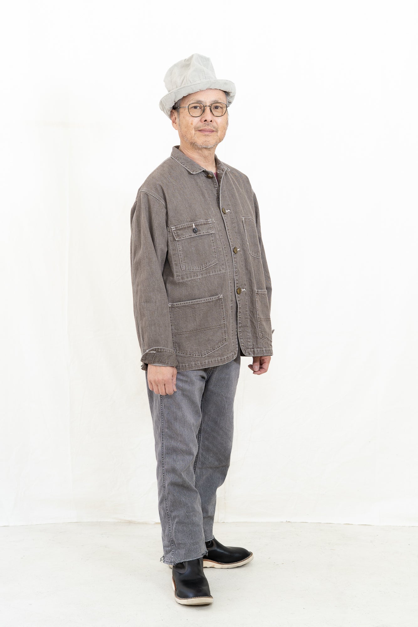 Chimala Brown Denim Short Chore Jacket