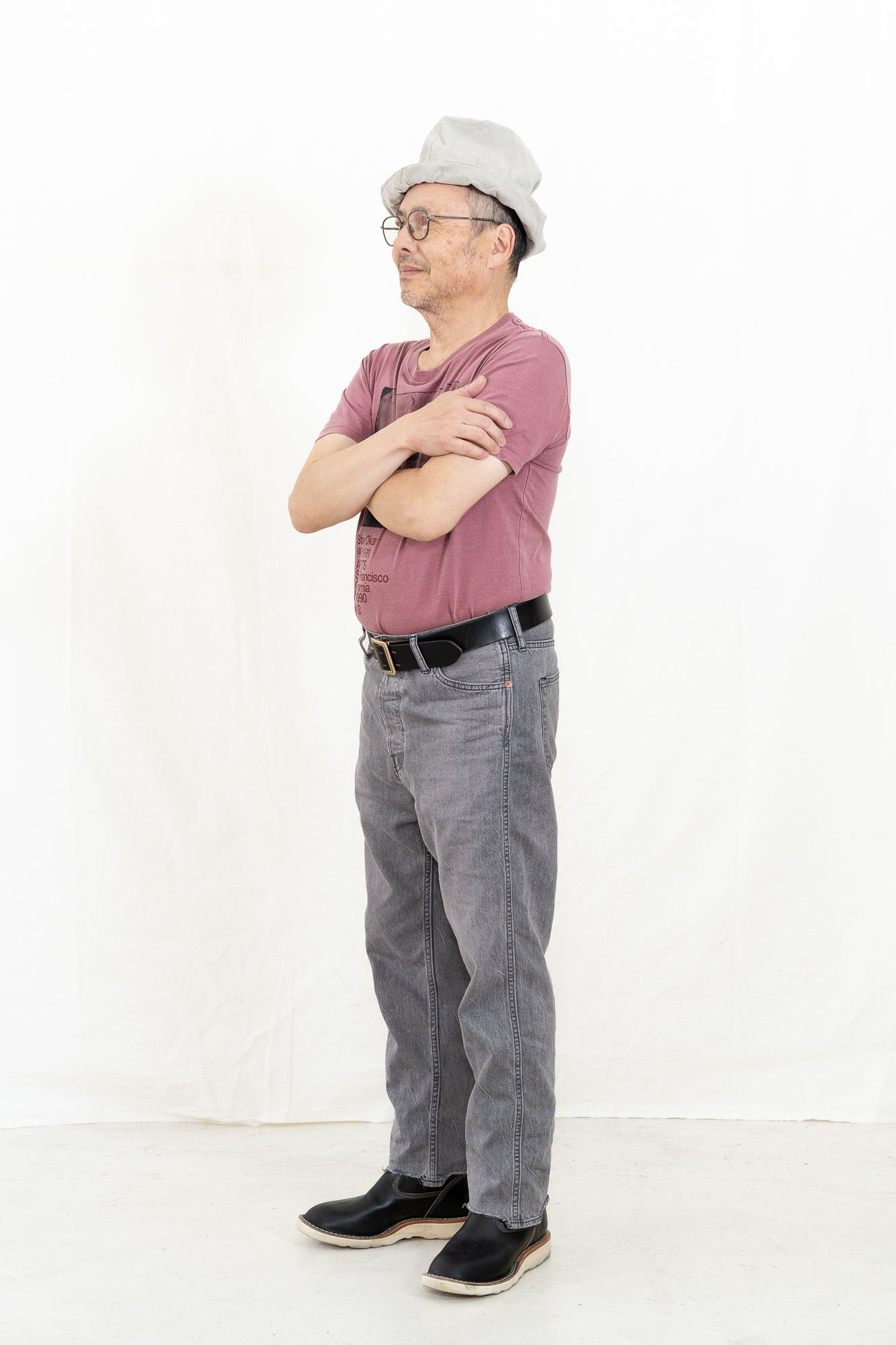 Chimala Pinkish Gray Wide Tapered Cut