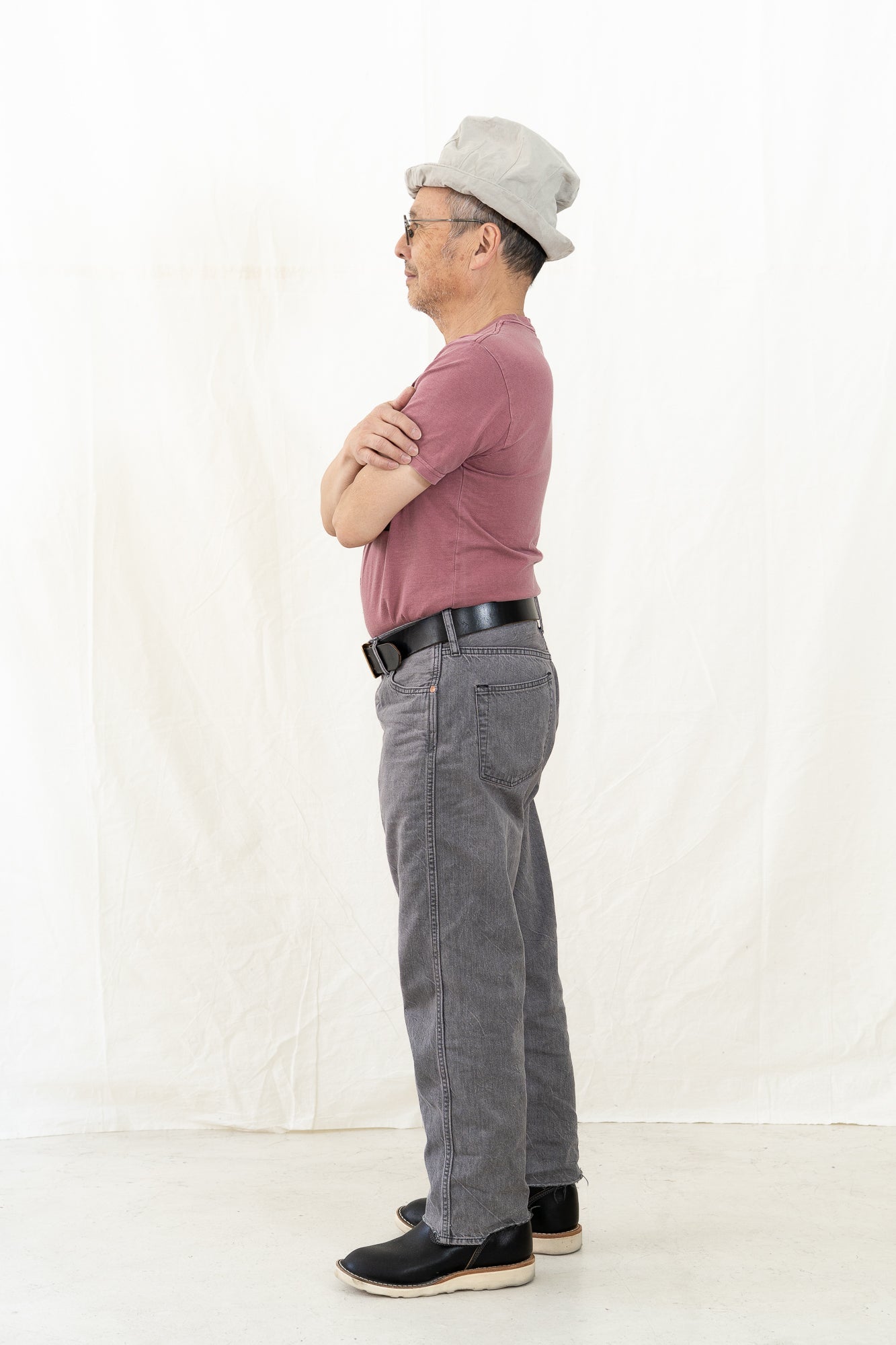 Chimala Pinkish Gray Wide Tapered Cut