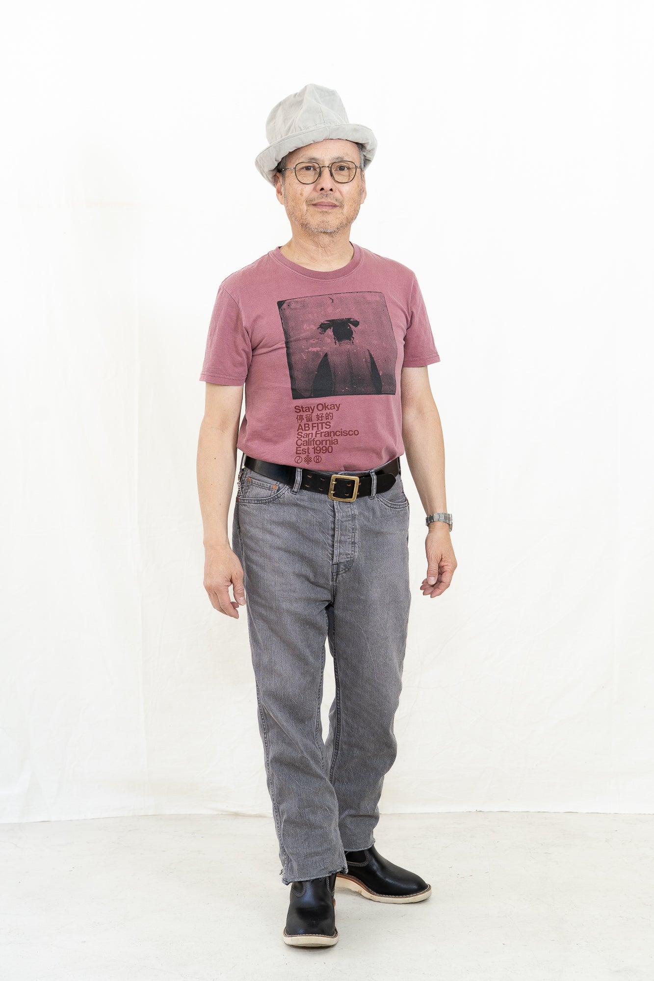 【chimala】 チマラ　WIDE TAPERED CUT 32 Chimala Pinkish Gray Wide Tapered Cut – AB FITS