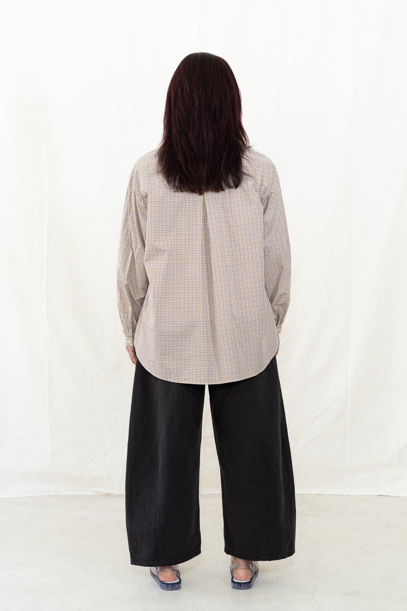 SARAHWEAR Beige Poplin Check Shirt