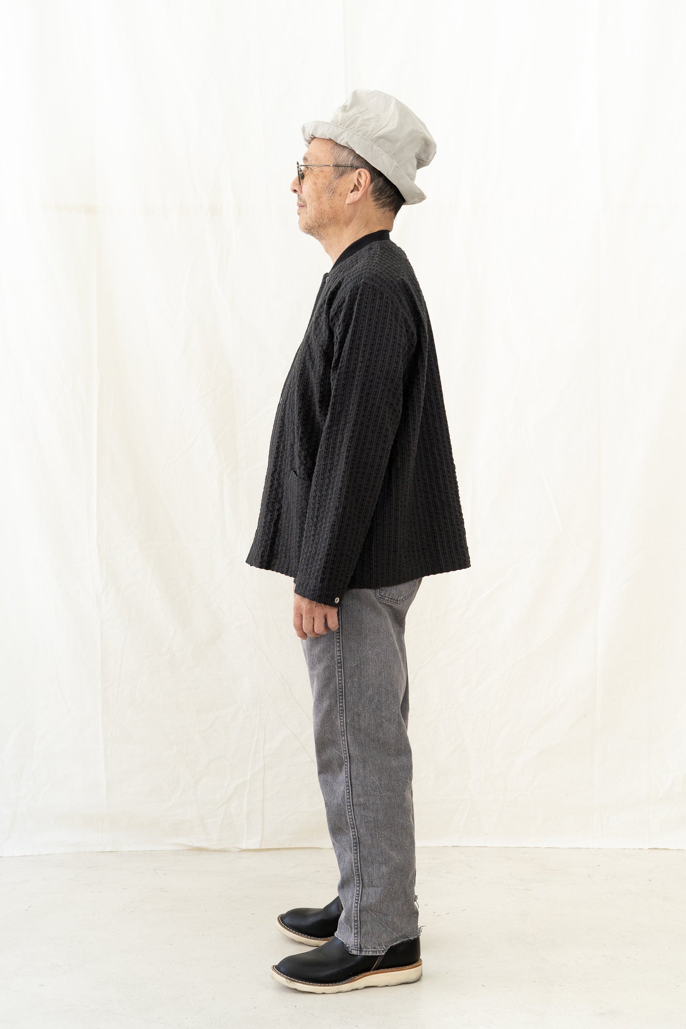Chimala Gingham Check Rib Collar Shirt