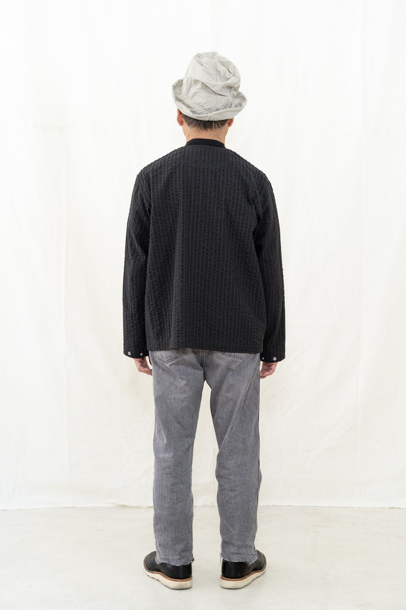Chimala Gingham Check Rib Collar Shirt