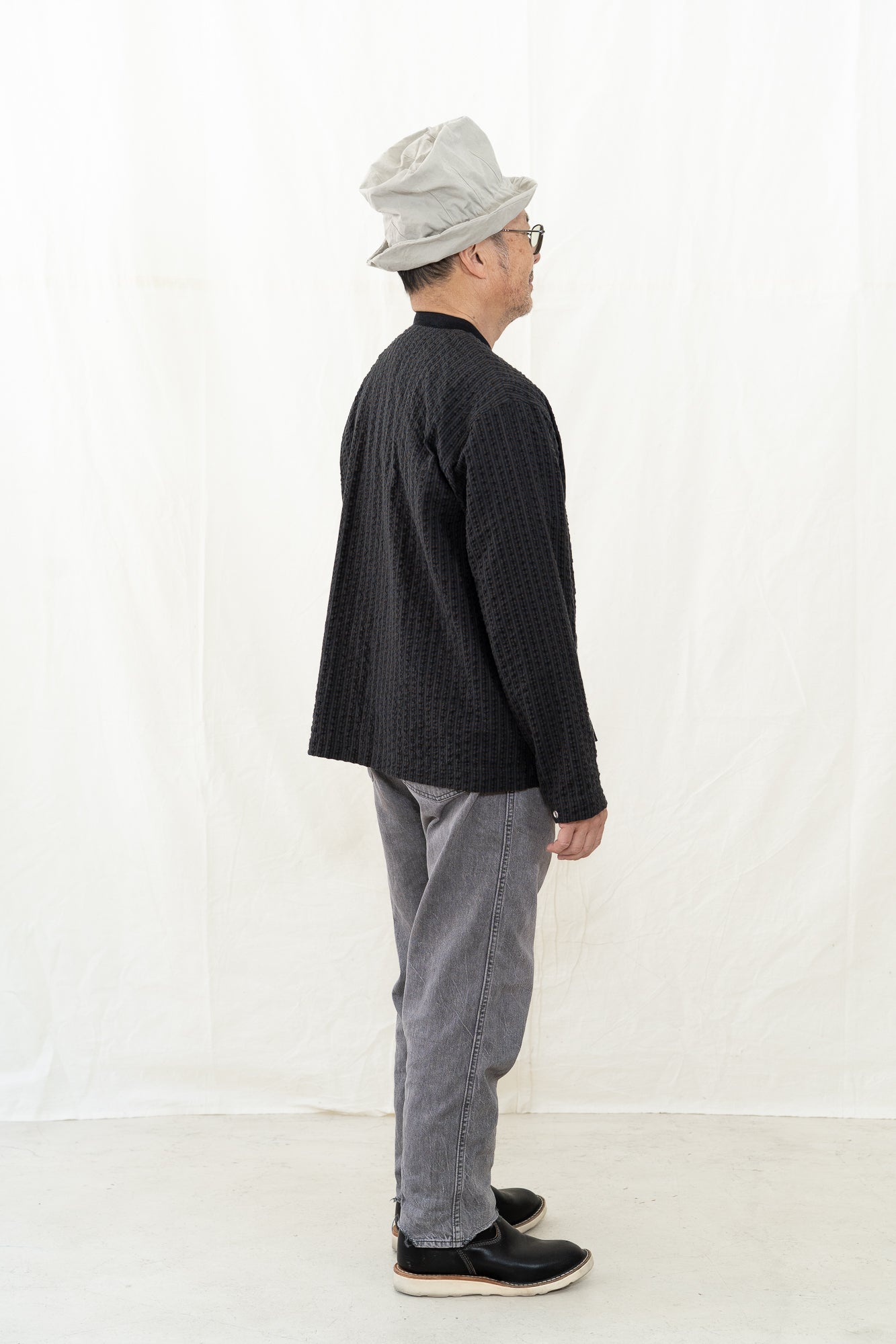 Chimala Gingham Check Rib Collar Shirt