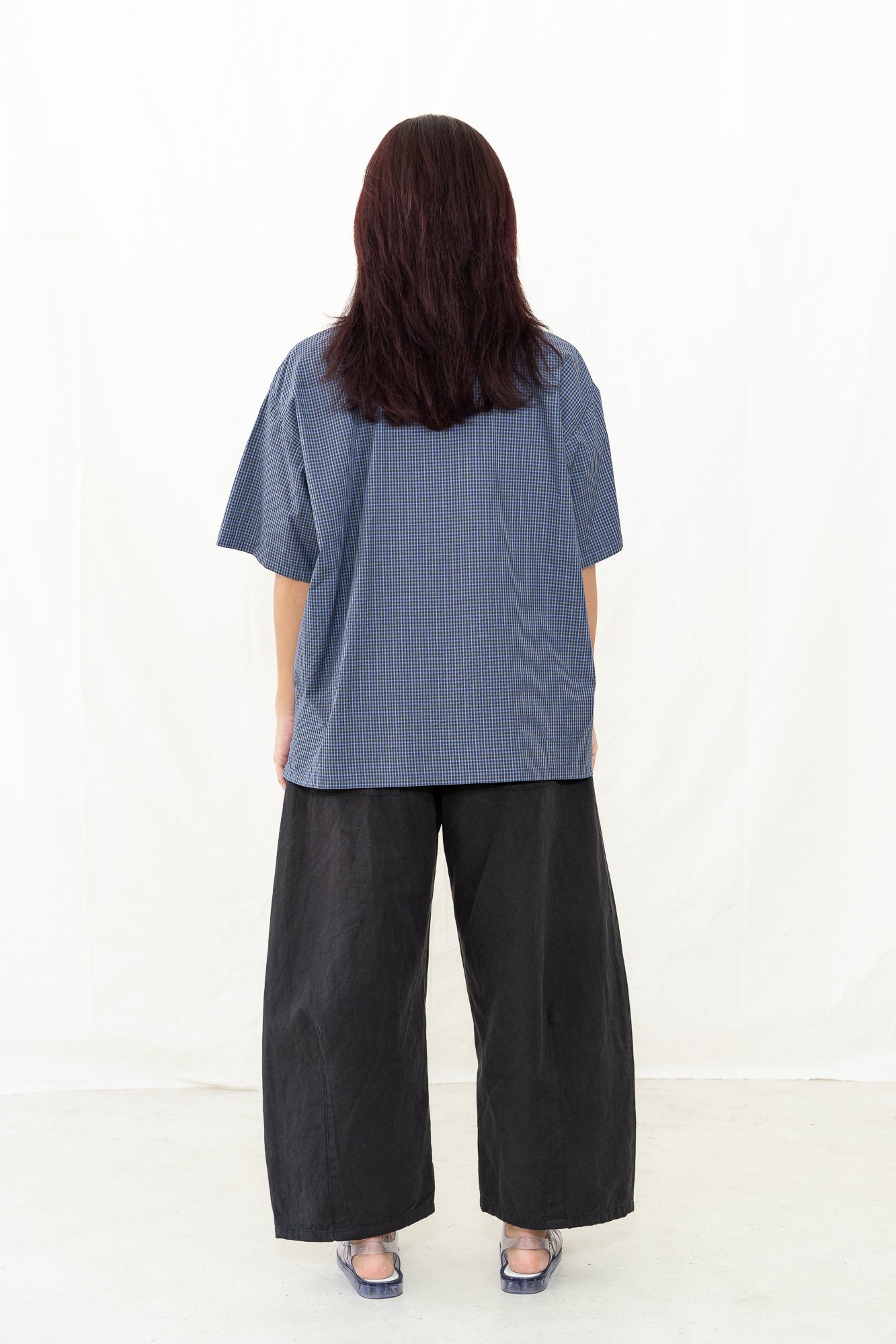 SARAHWEAR Ellen Poplin Blue Check Shirt