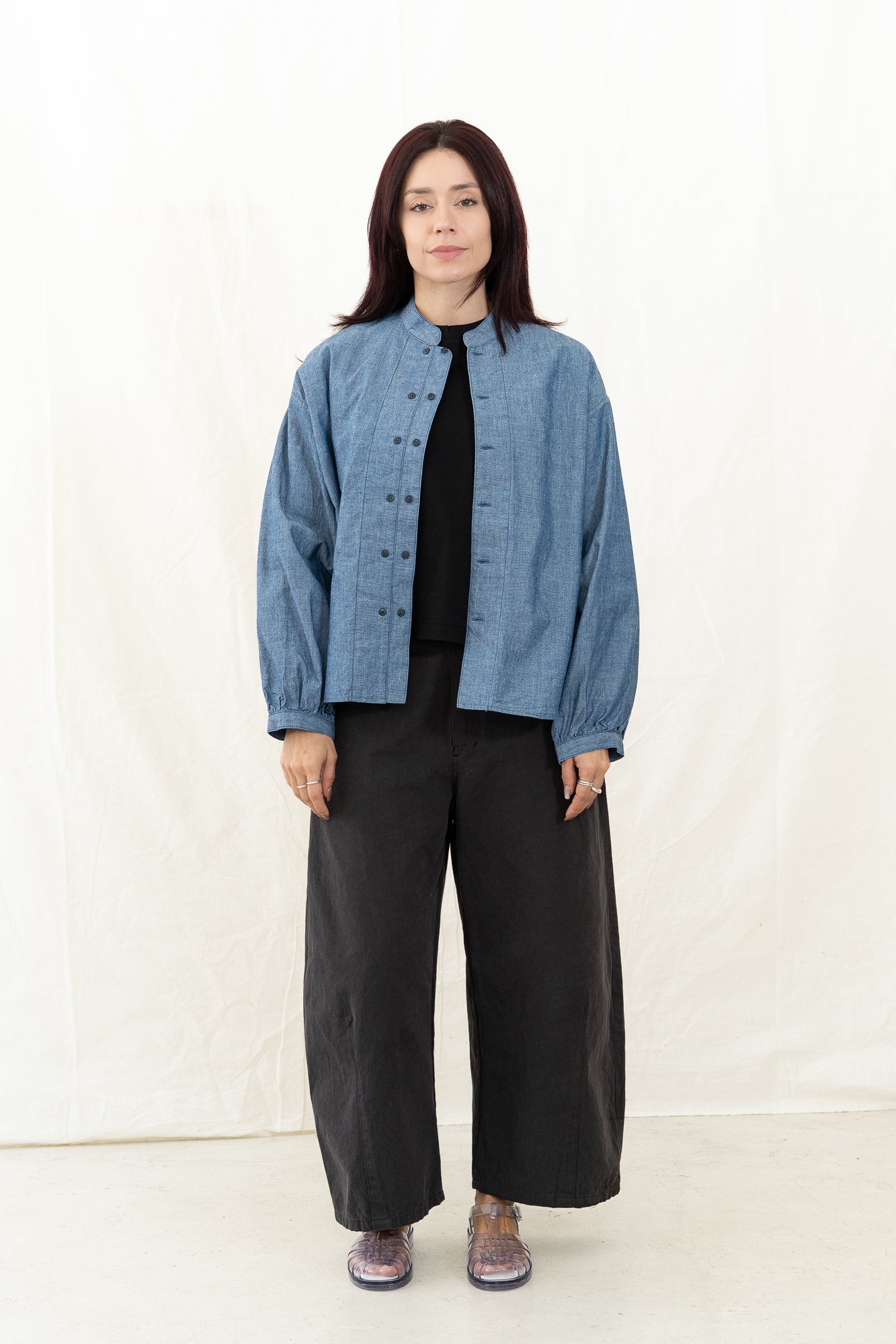 SARAHWEAR Indigo Dungaree Shirt
