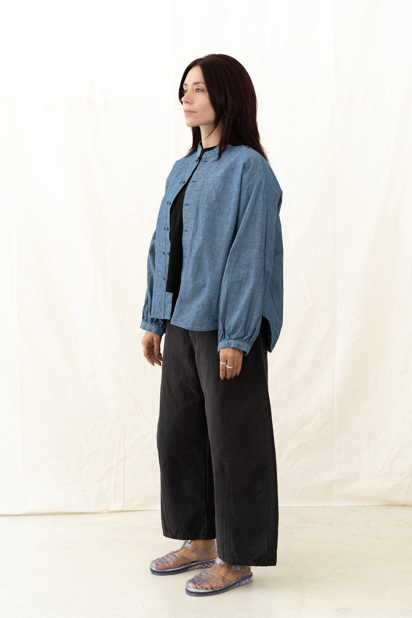 SARAHWEAR Indigo Dungaree Shirt