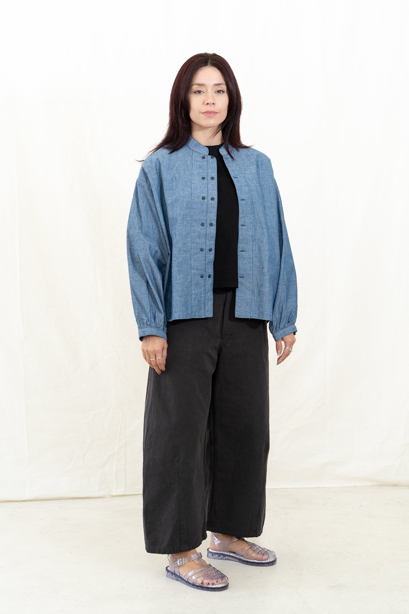 SARAHWEAR Indigo Dungaree Shirt