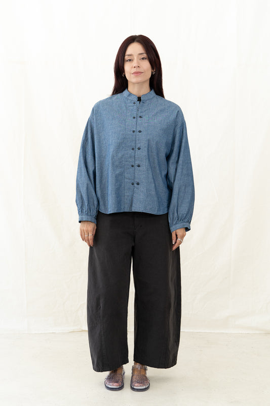 SARAHWEAR Indigo Dungaree Shirt