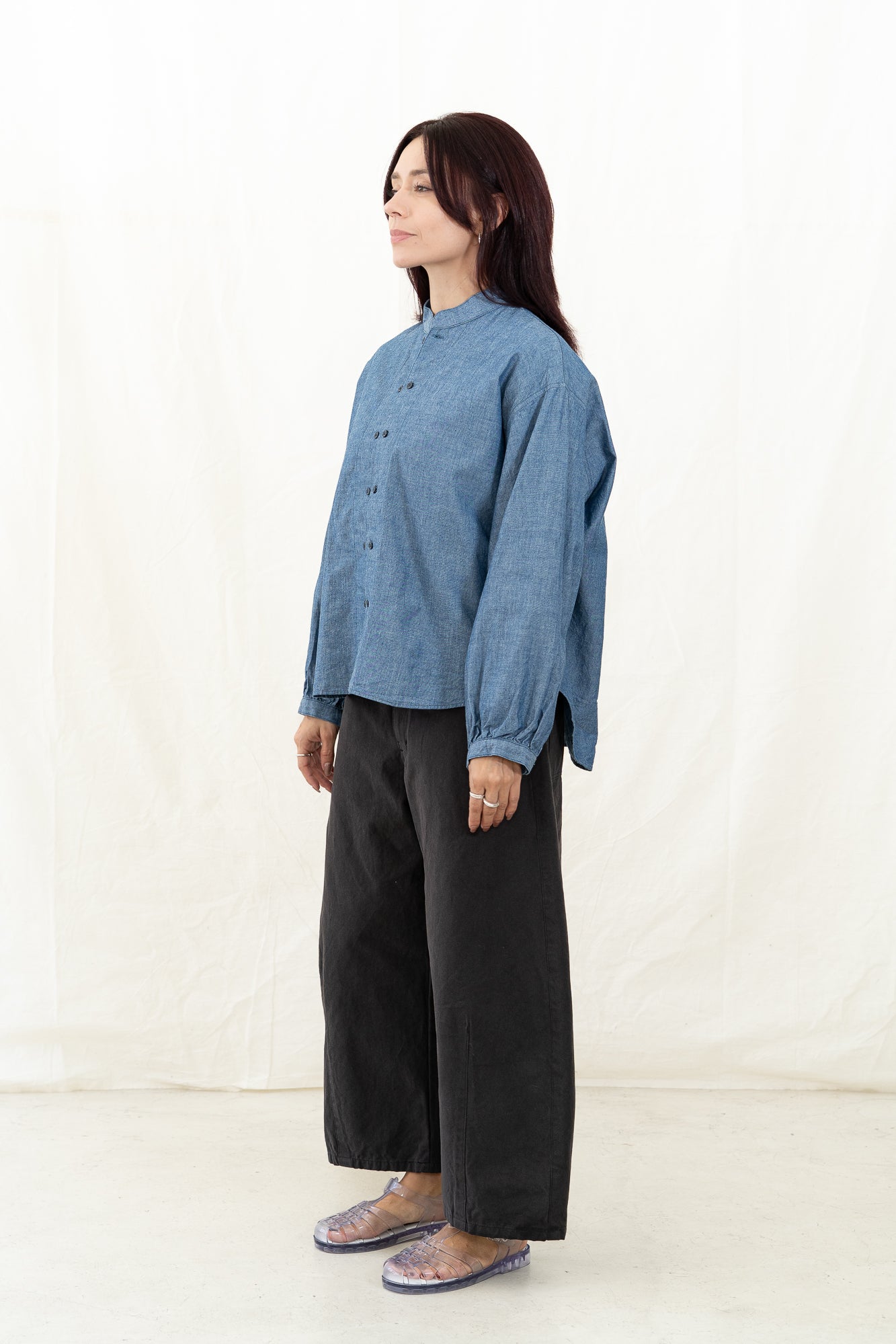SARAHWEAR Indigo Dungaree Shirt