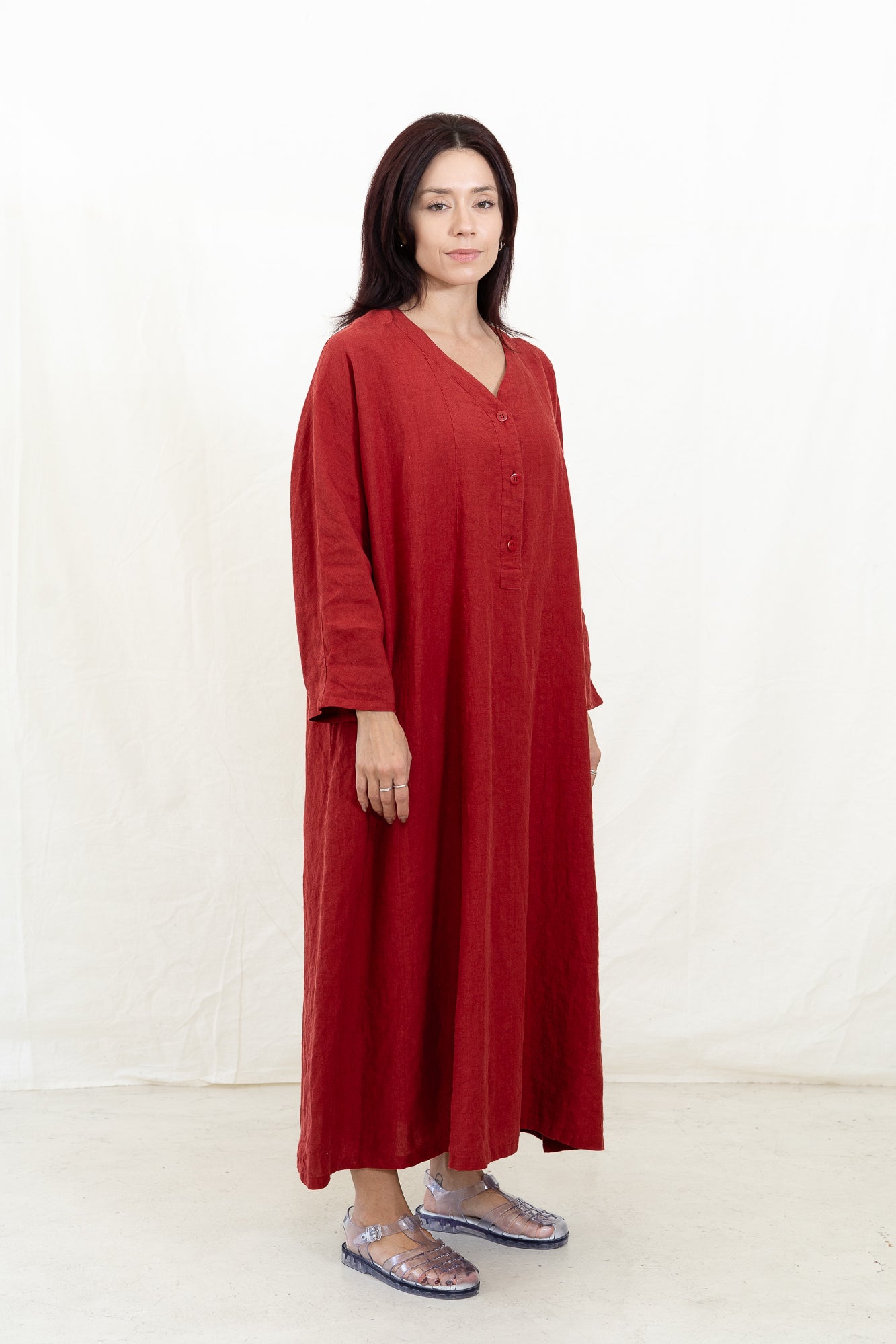 SARAHWEAR Plain Linen Dress