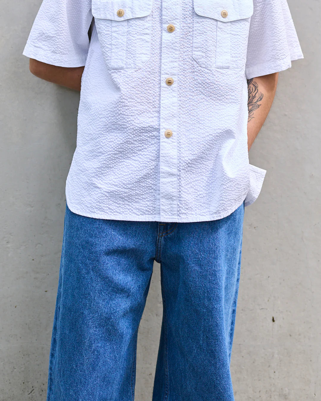 Girls of Dust Zoe Nikko Denim in bleach wash
